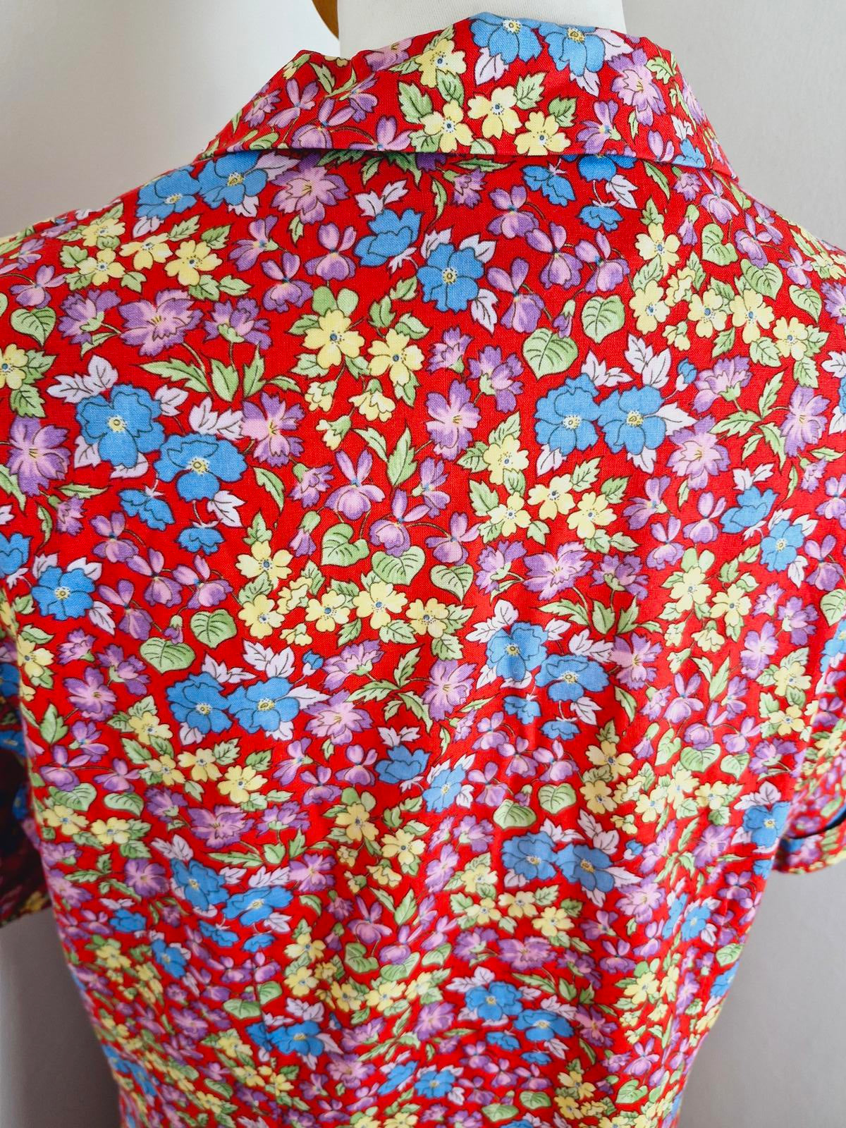 1970s Shirt Dress M