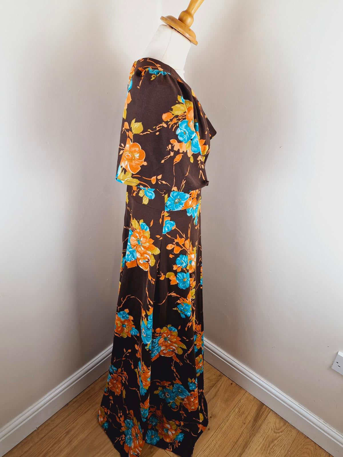1970s Maxi Dress S M
