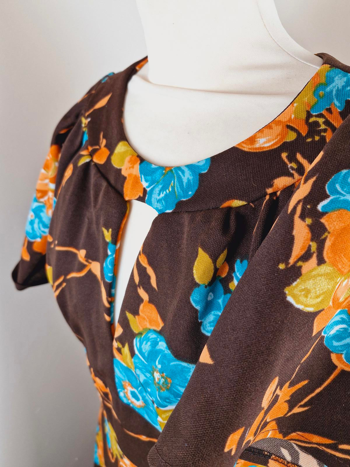 1970s Maxi Dress S M