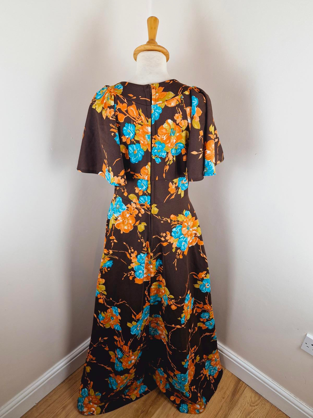 1970s Maxi Dress S M