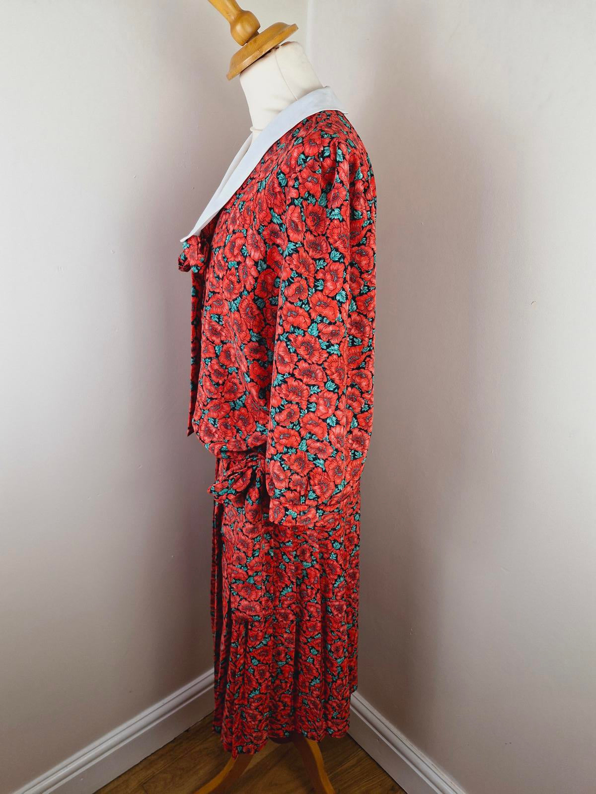 1980s Midi Dress UK14 M L