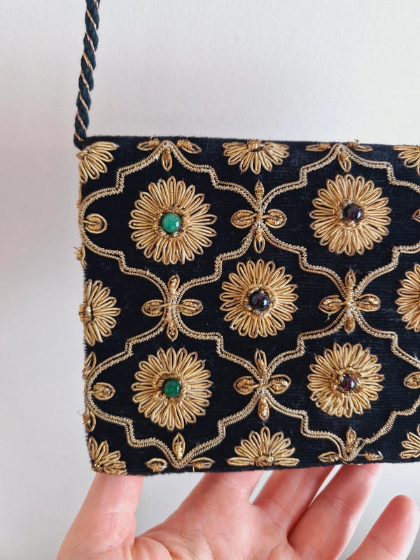 1960s Velvet Shoulder Bag