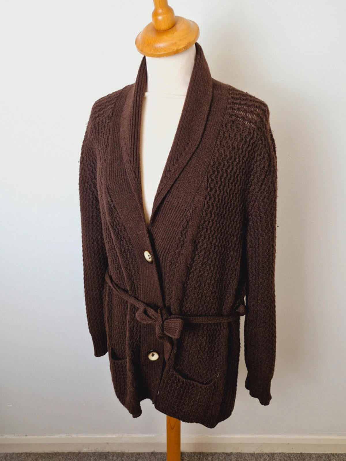 1970s Knitted Cardigan M UK14