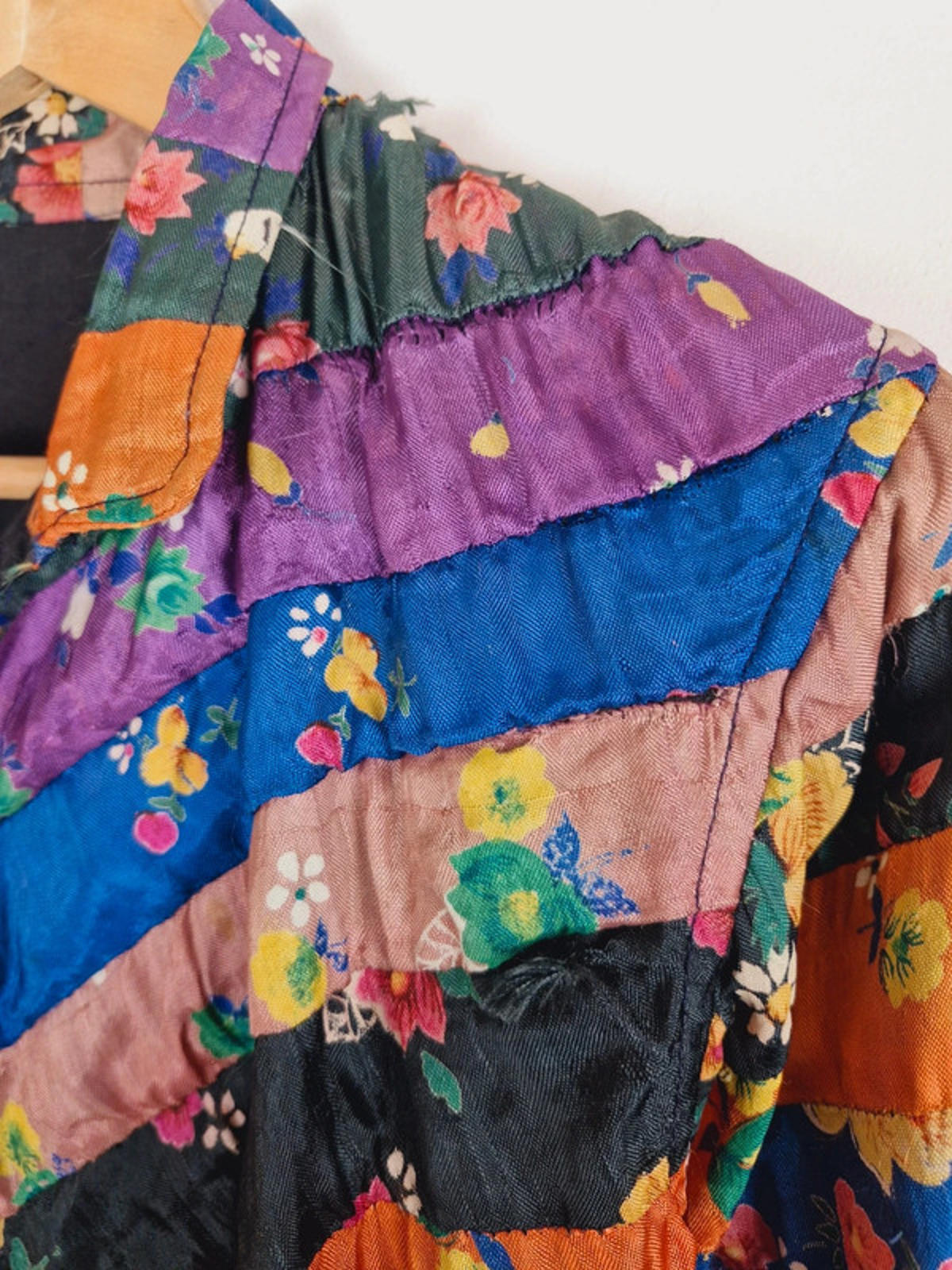 1970s Patchwork Jacket S