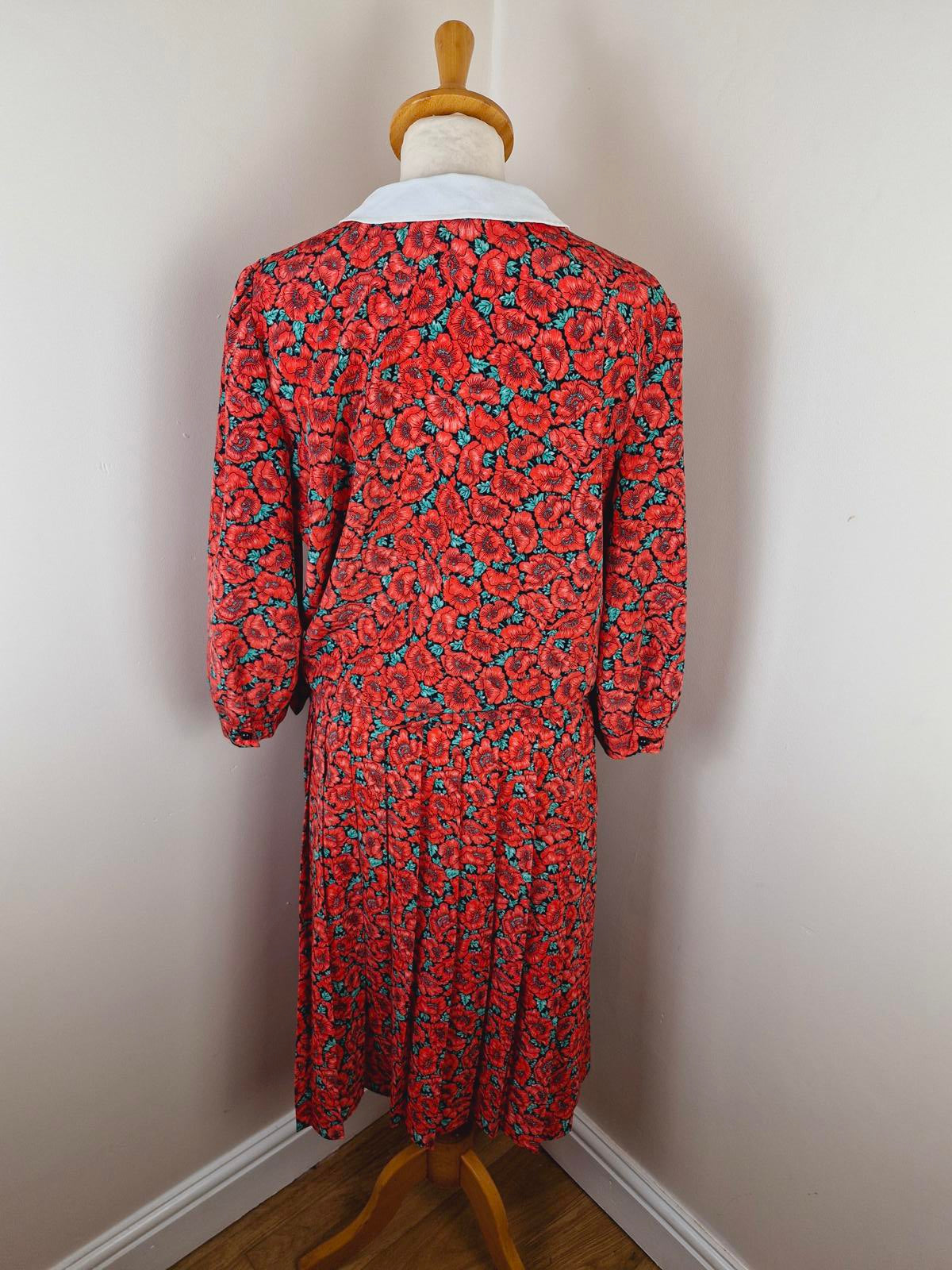 1980s Midi Dress UK14 M L
