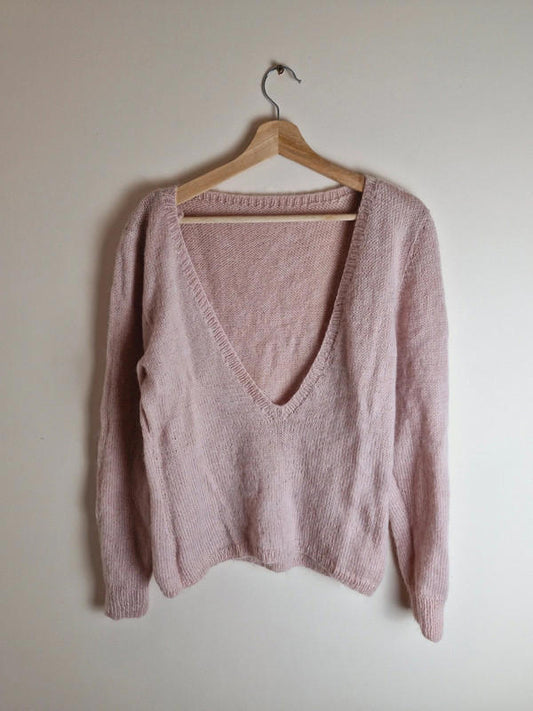 Handknitted Pink Jumper L