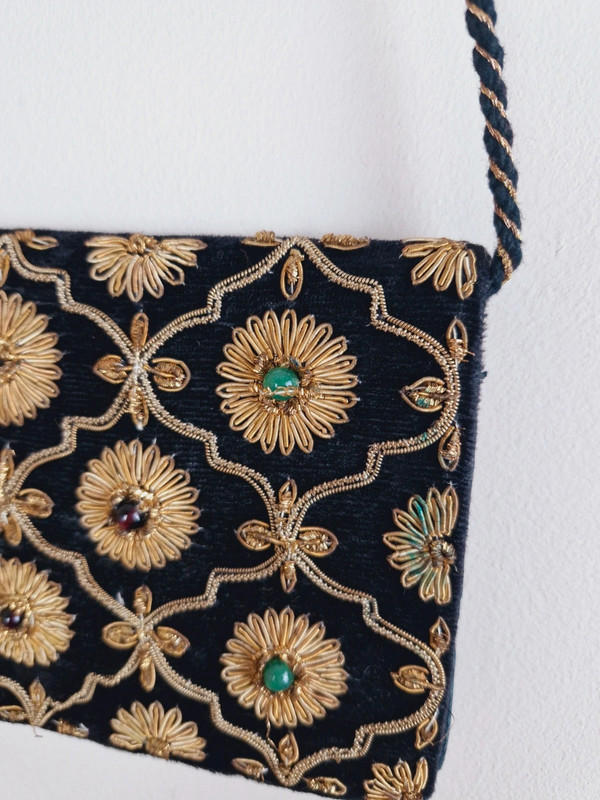 1960s Velvet Shoulder Bag