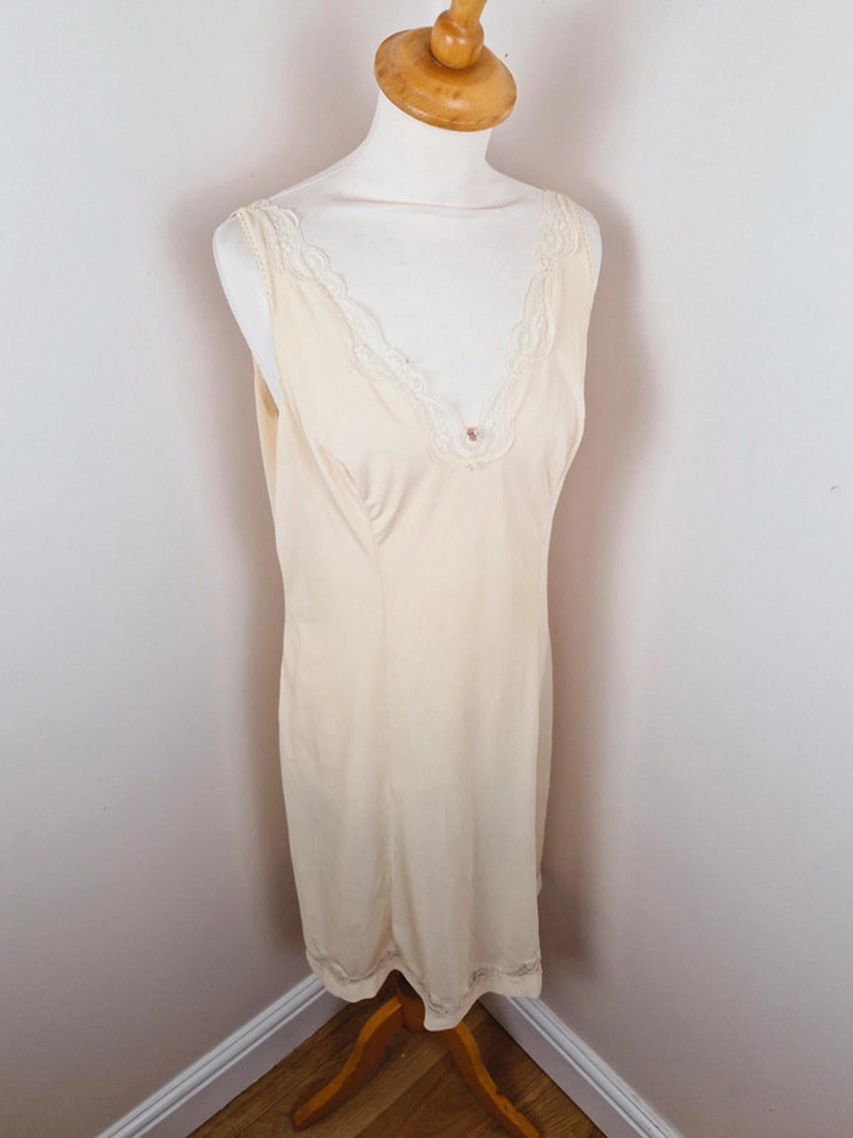 1960s Sheer Slip Dress S