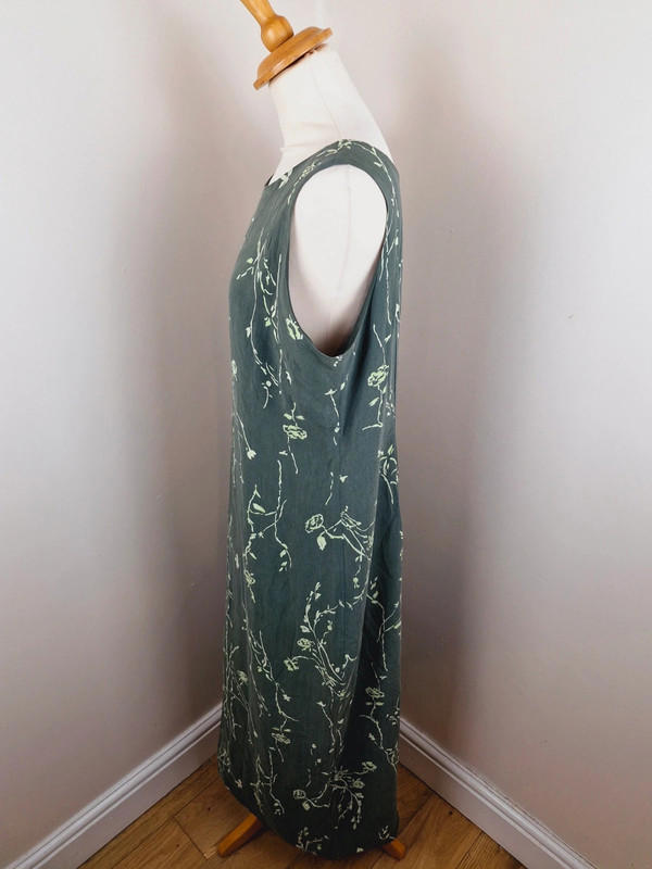 90s Long Green Slip Dress XL