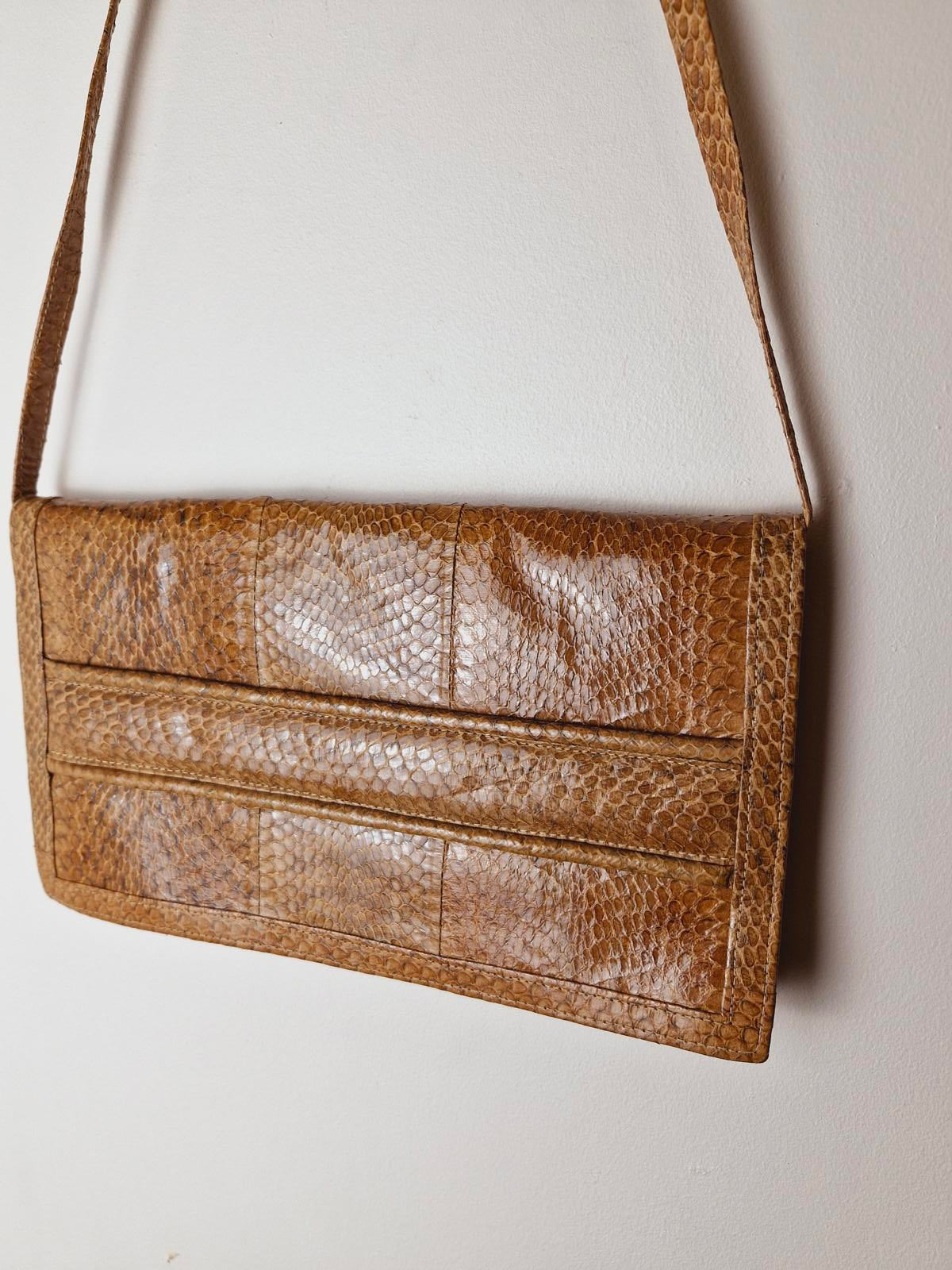 1970s Snakeskin Leather Bag