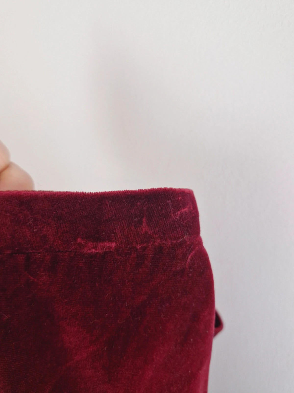 Burgundy Velvet Skirt S