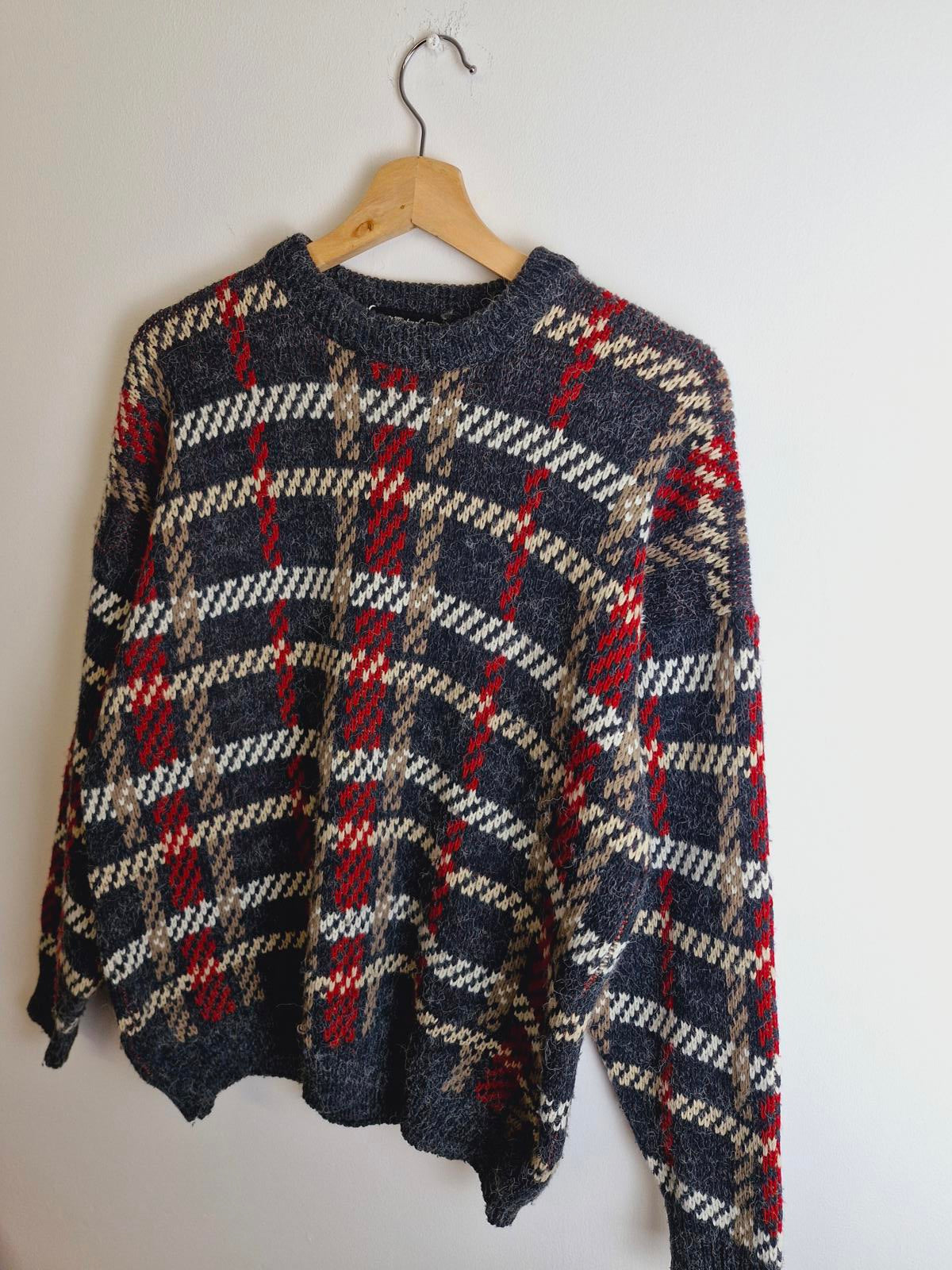 Mens Vintage St Michael Retro Round Neck Jumper Sweater M