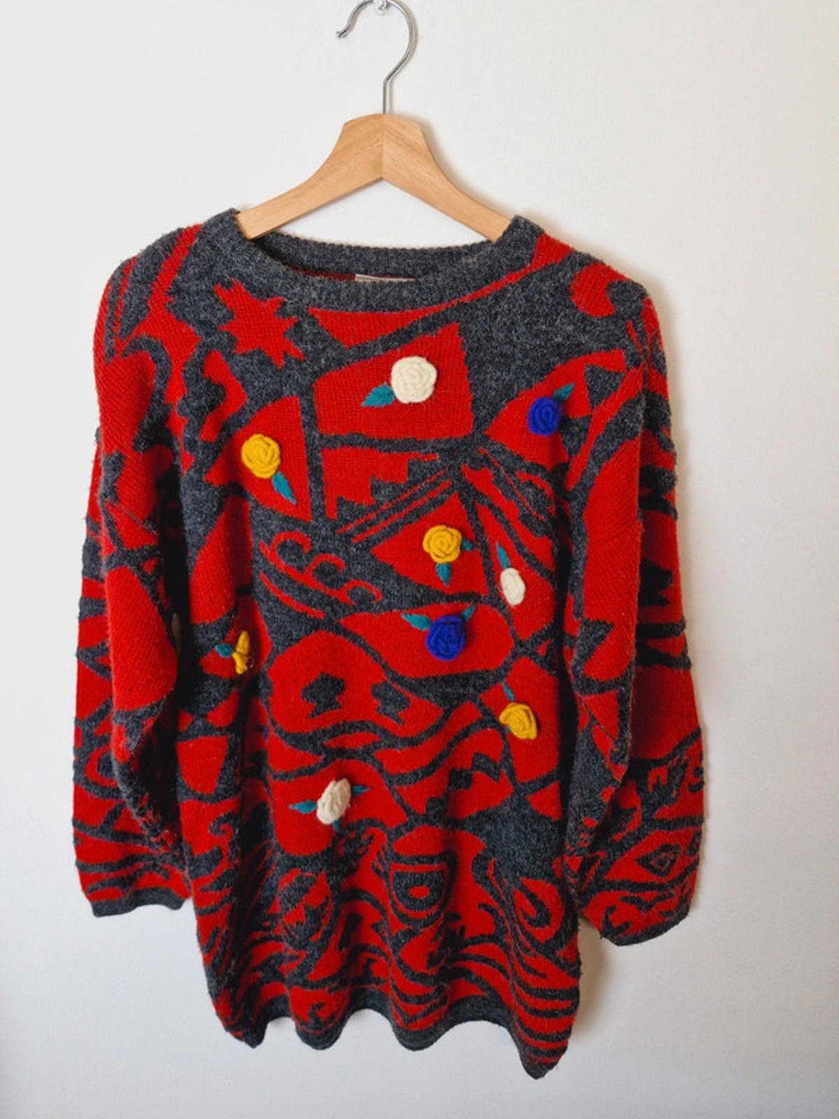 3D Rose Jumper L UK16