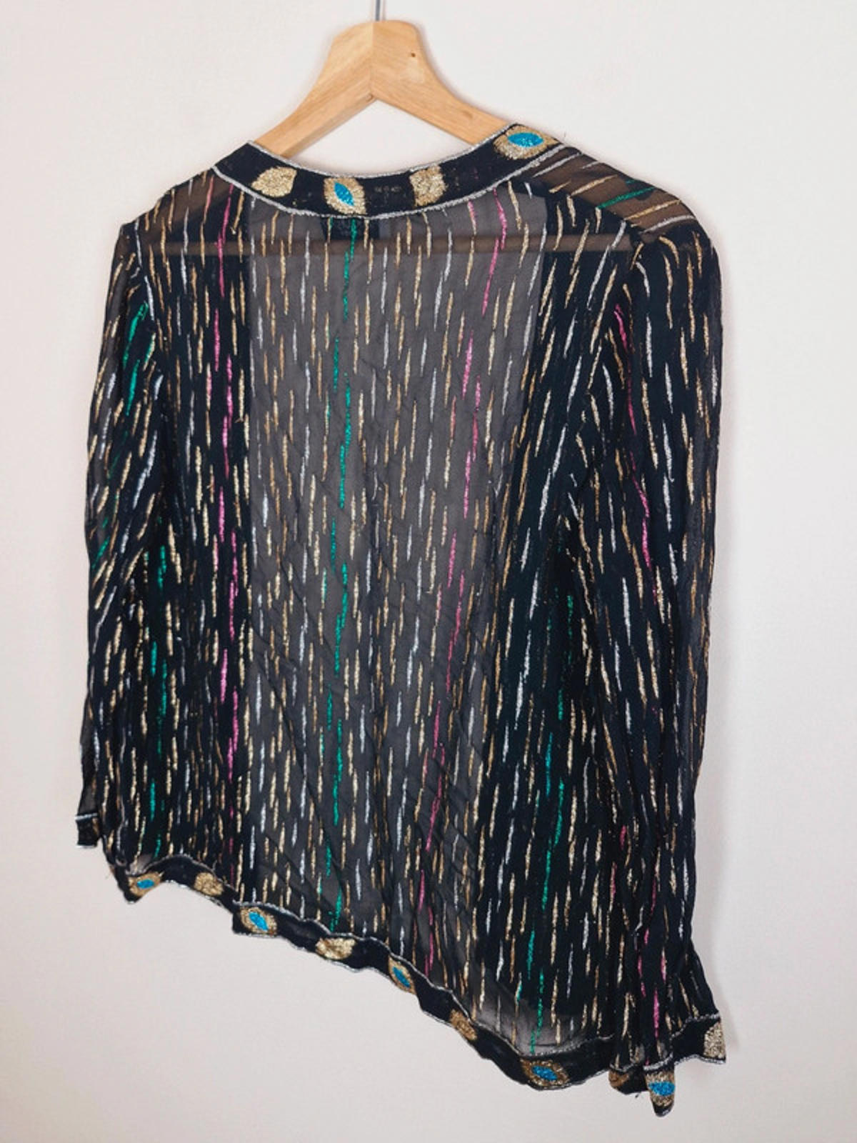 Frank Usher Sheer Metallic Top S