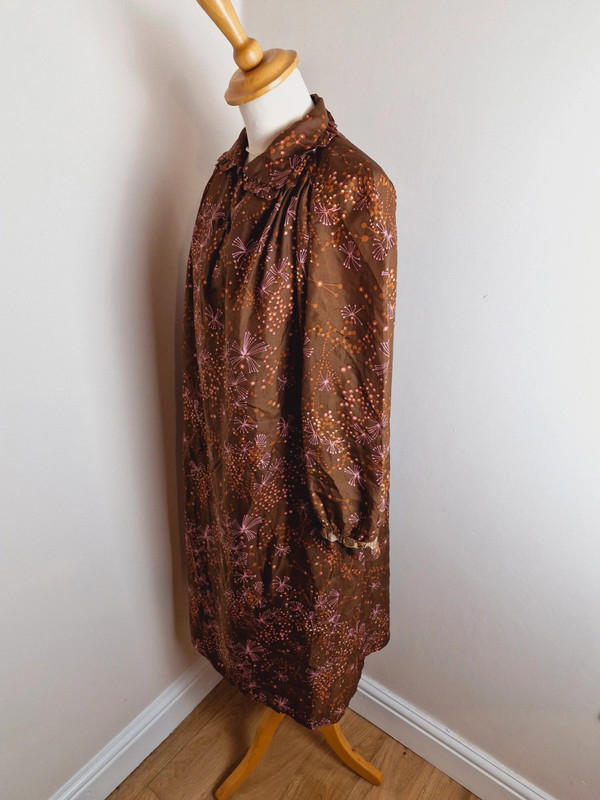 1970s Silk Dress XL