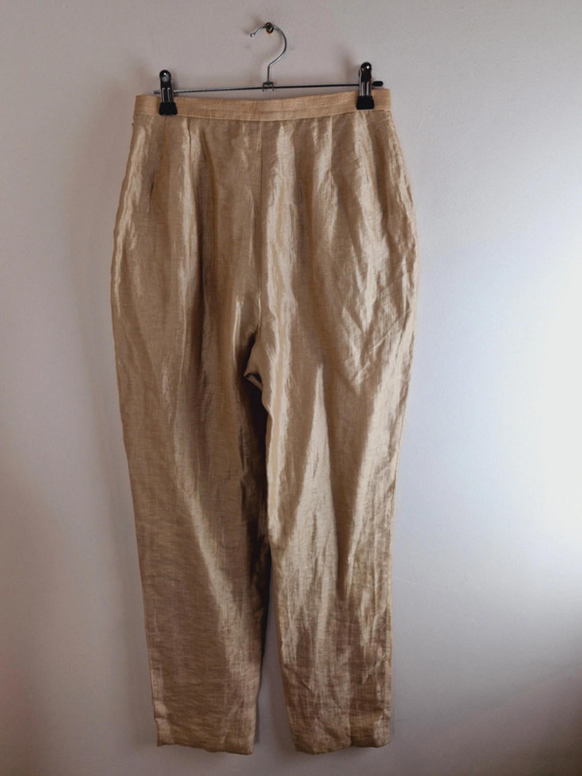 Gold High Waisted Trousers S