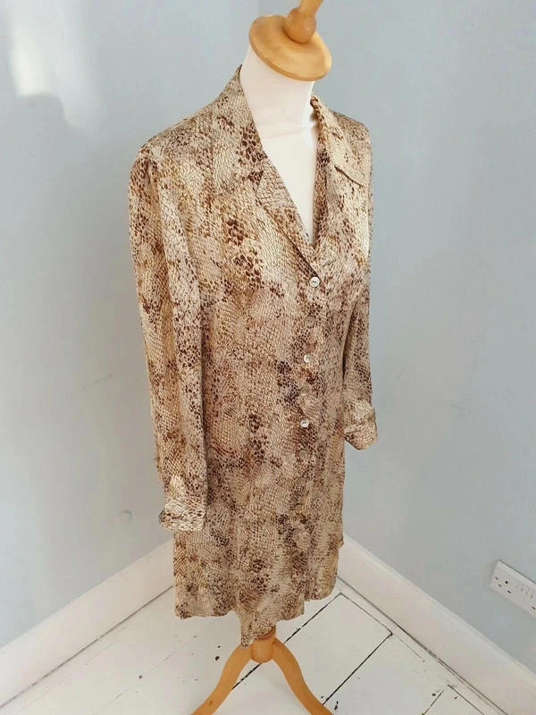 Satin Snakeskin Dress UK12 M