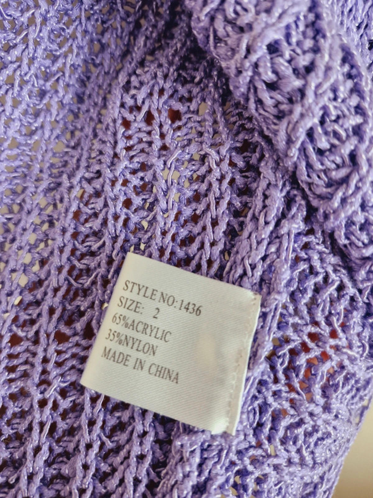 y2k Purple Tye Front Cardigan L