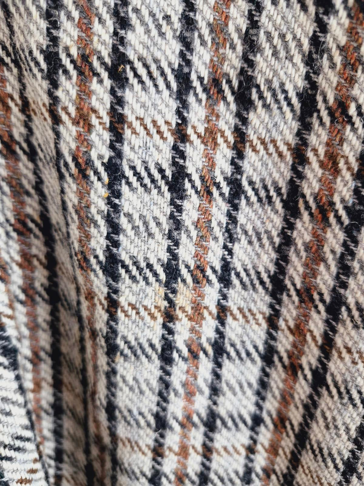 Womens Vintage 1970s 70s Handmade Tunic Long Top Dress Tweed XL