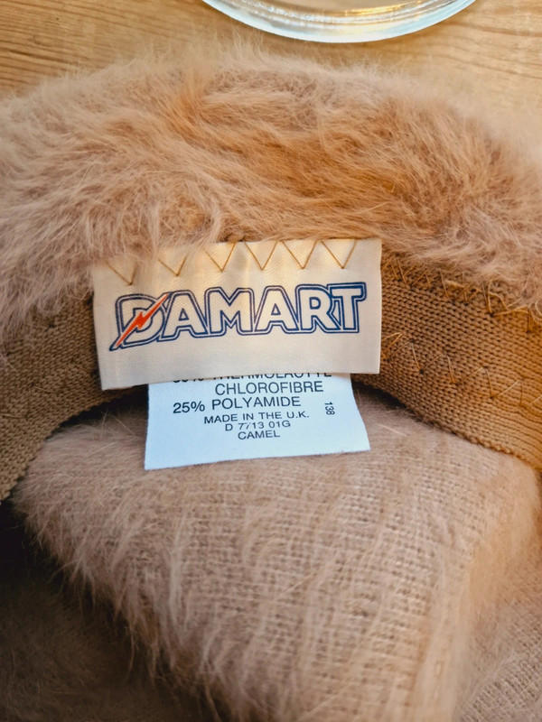 Vintage Angora Blend Beige Hat S