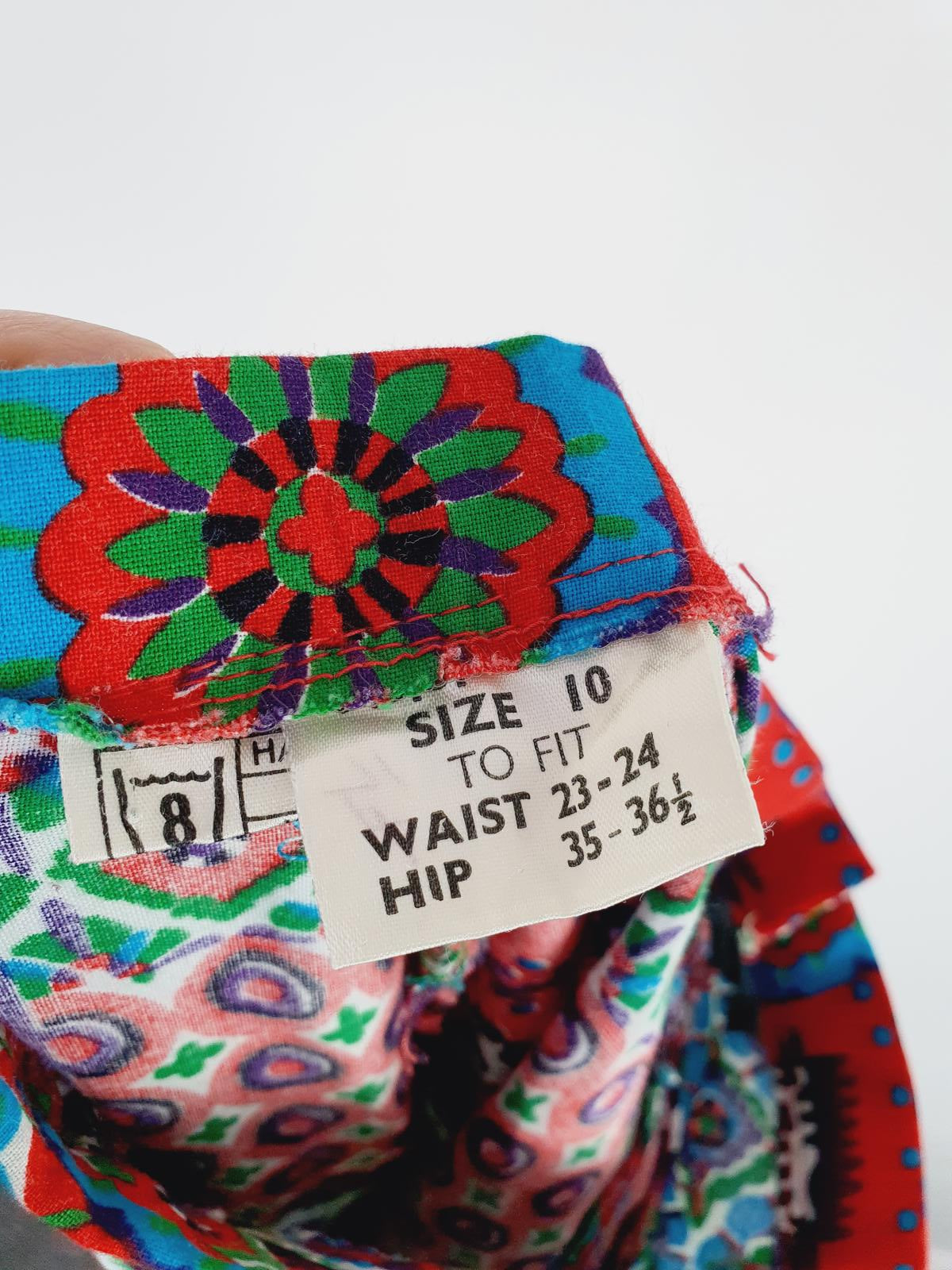Womens Vintage retro 70s 1970s Boho Long Maxi Aline skirt funky XXS UK4