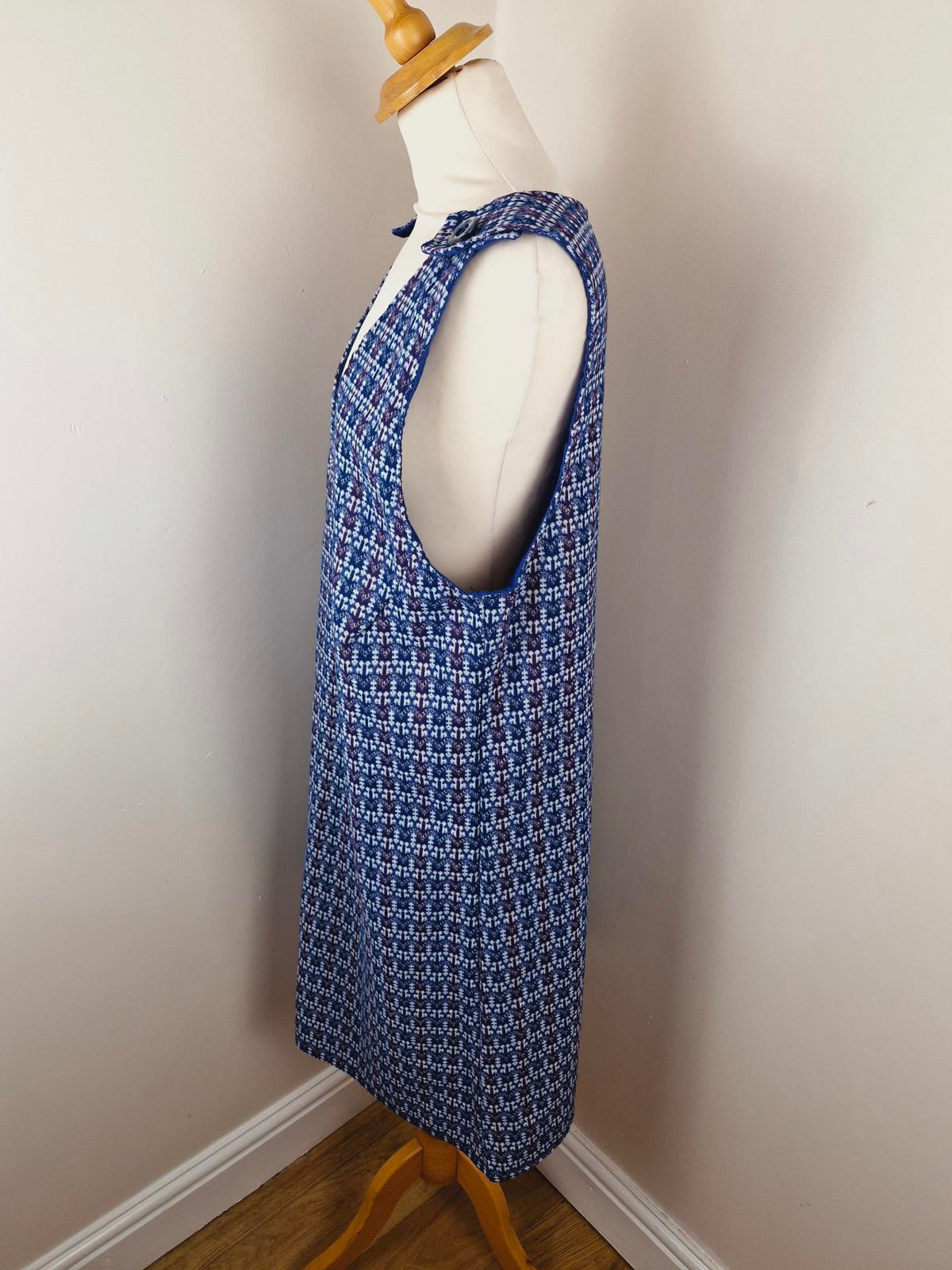 Womens Vintage 1970s 70s Handmade Pinafore Dress Shift M L