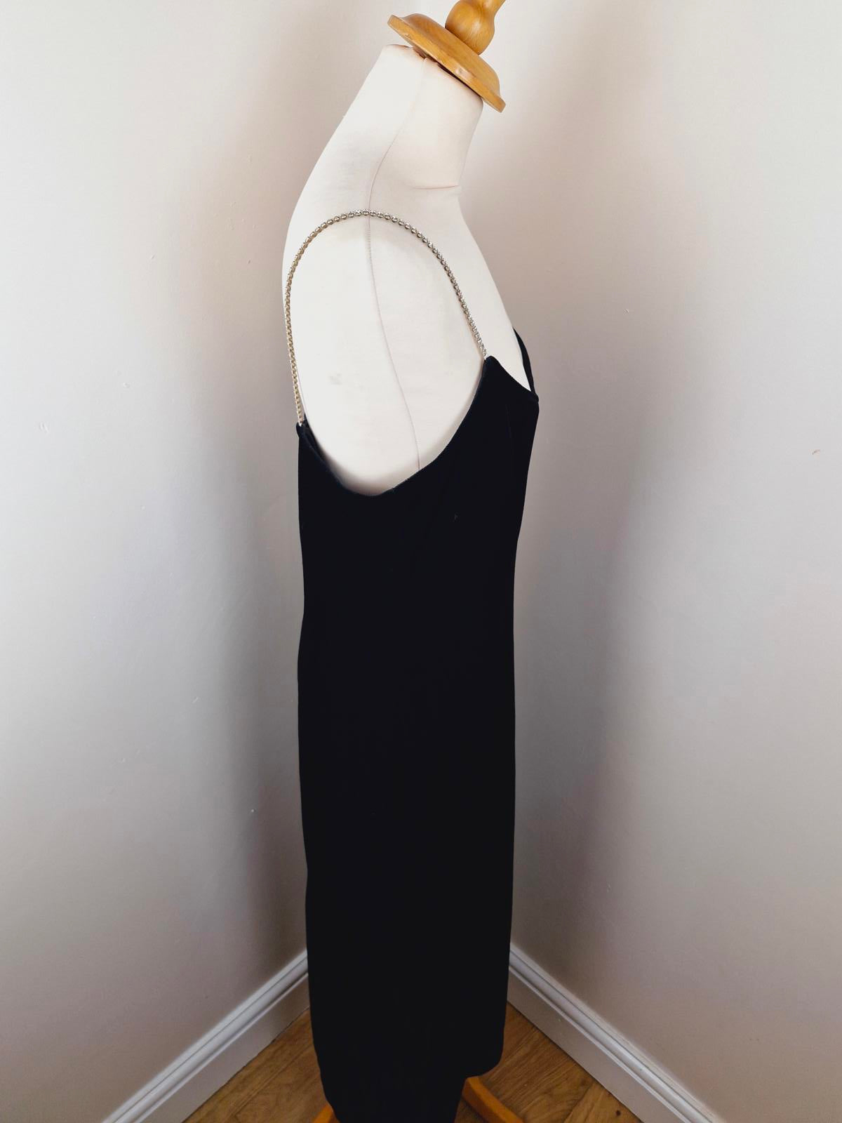 90s Long Velvet Slip Dress M