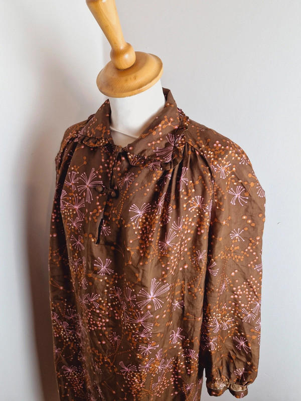 1970s Silk Dress XL