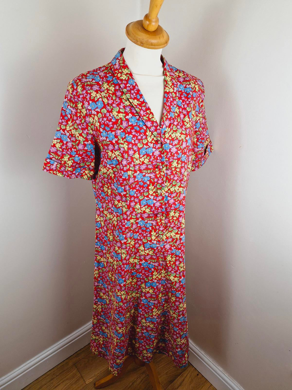 1970s Shirt Dress M