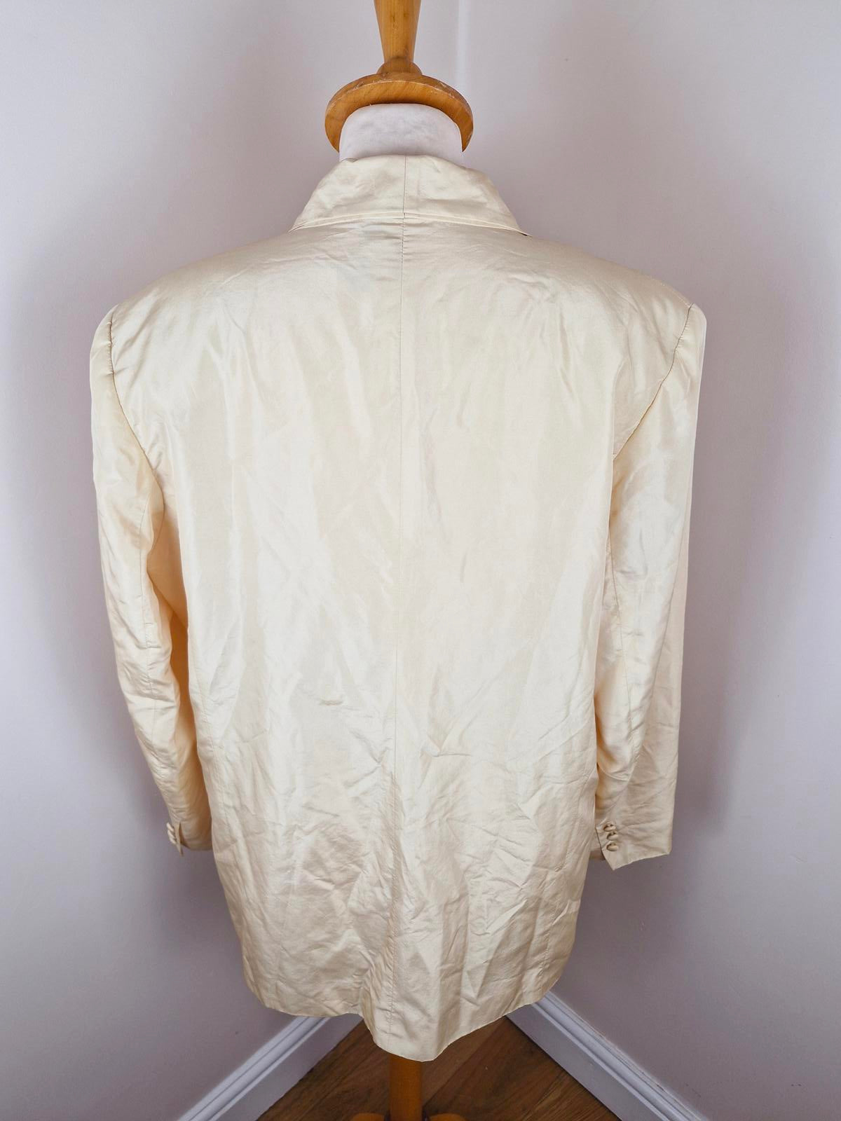 Yellow Silk Blazer UK12 M
