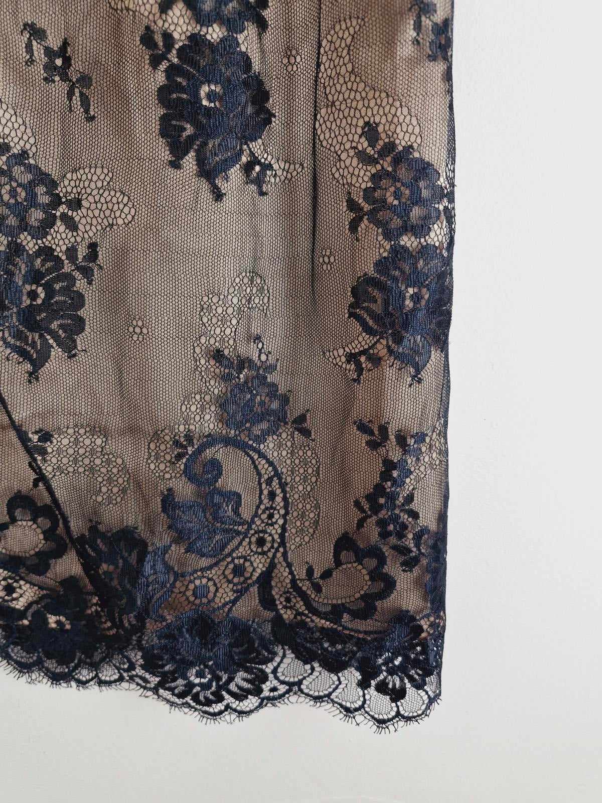 90s Lace Slip Skirt S