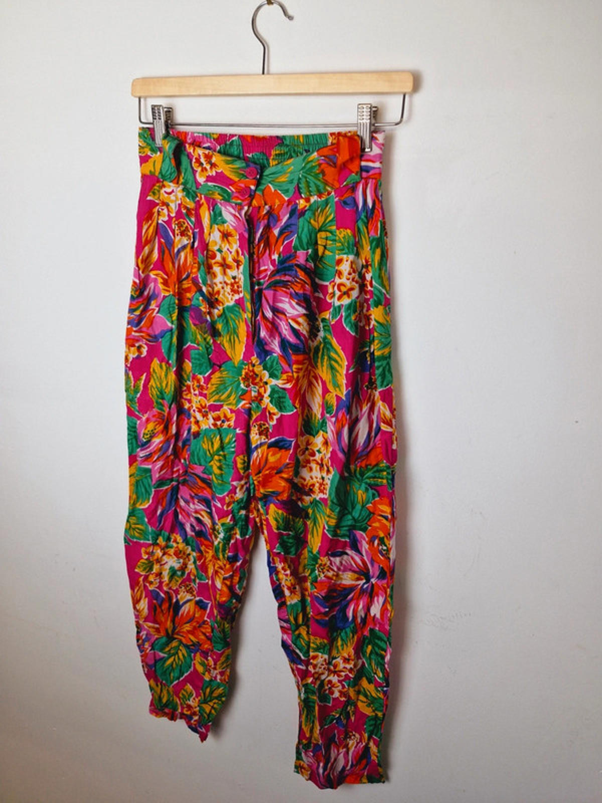 Womens Vintage 90s Phool High Waisted Cotton Boho Trousers Leggings Harem M