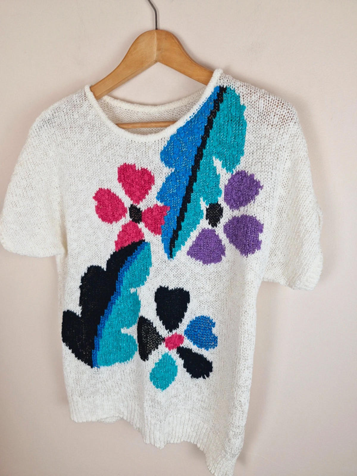 80s Knitted Jumper Top M