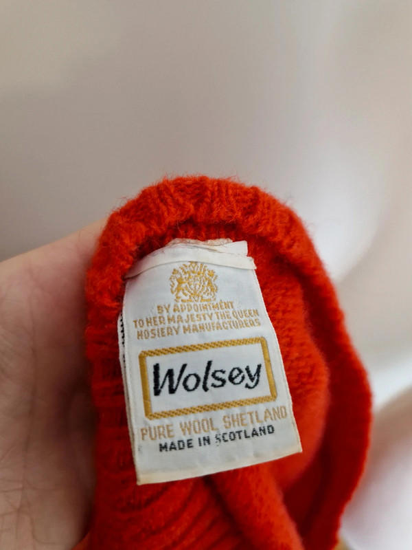 1970s Wolsey Red Wool Jumper M L