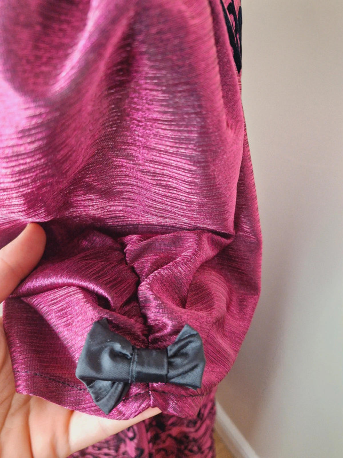1980s Pink Metallic Dress M L