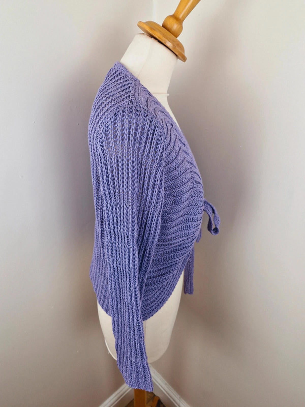 y2k Purple Tye Front Cardigan L