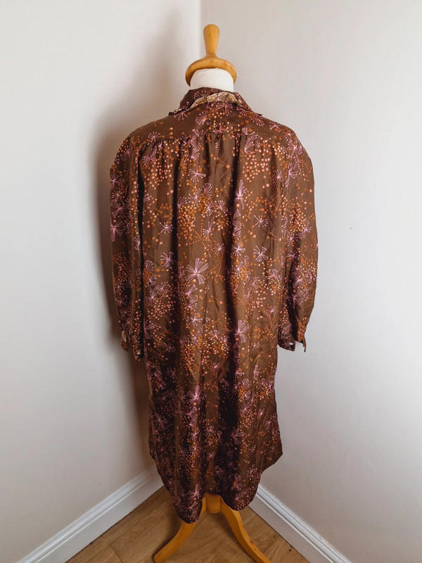 1970s Silk Dress XL