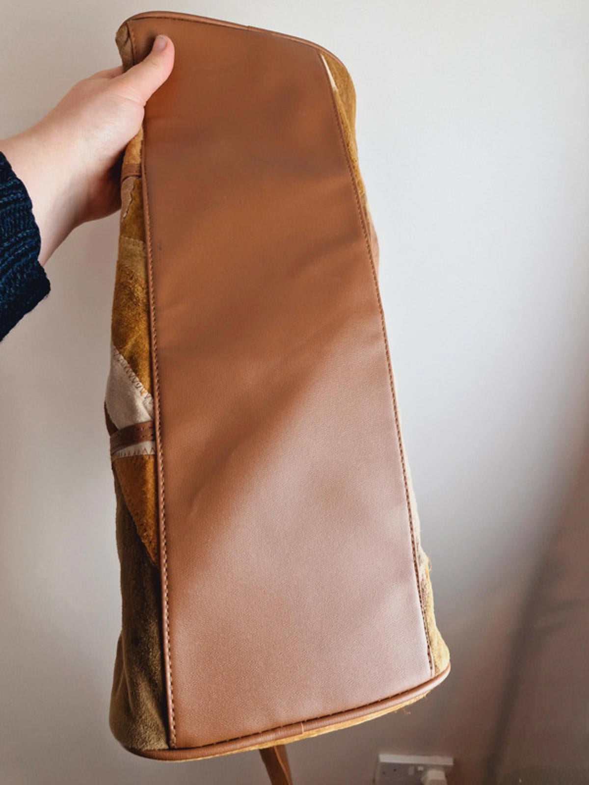 Suede Patchwork Weekend Bag