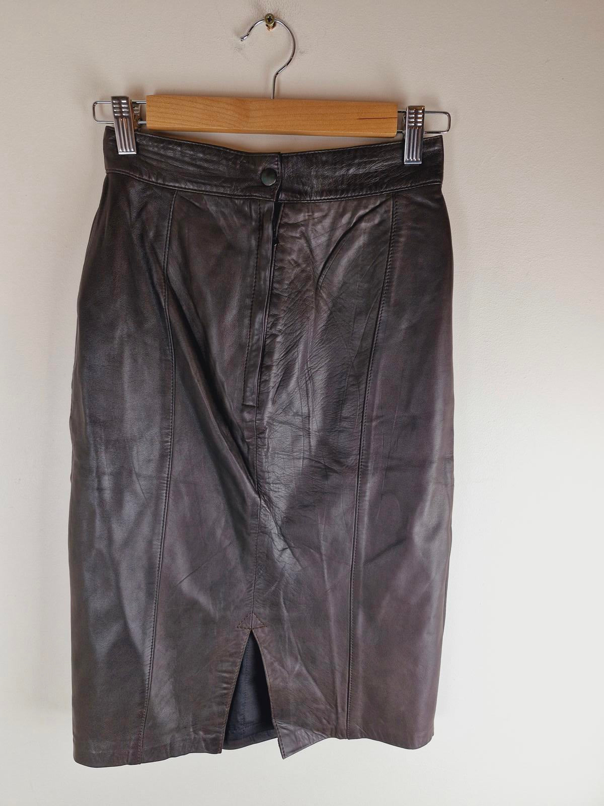 Leather Pencil Skirt XS