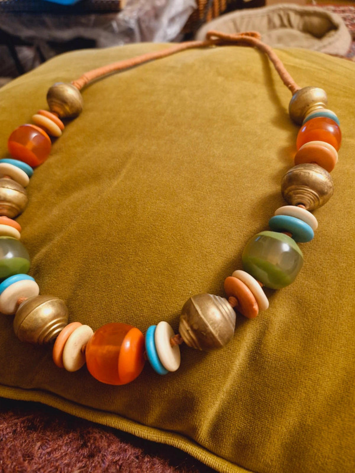 Womens Vintage Boho Long Necklace Chunky Bead Beaded Jewellery