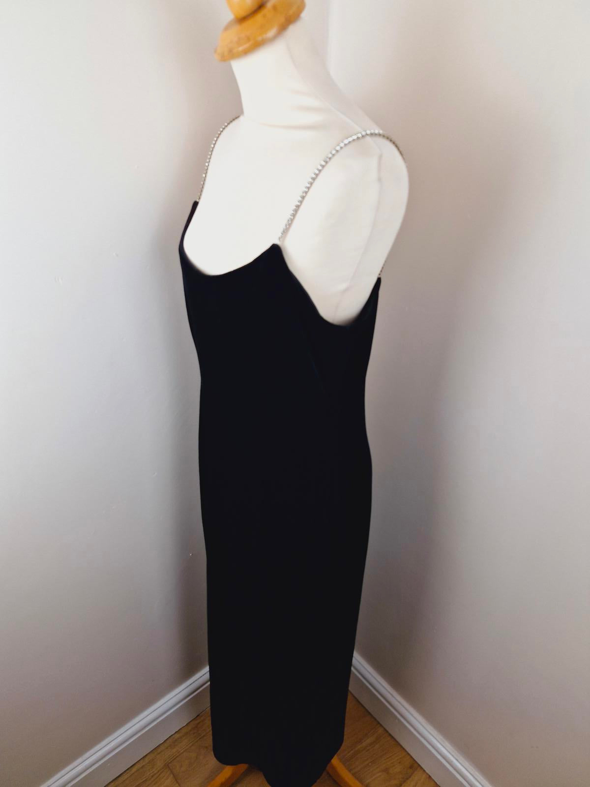 90s Long Velvet Slip Dress M