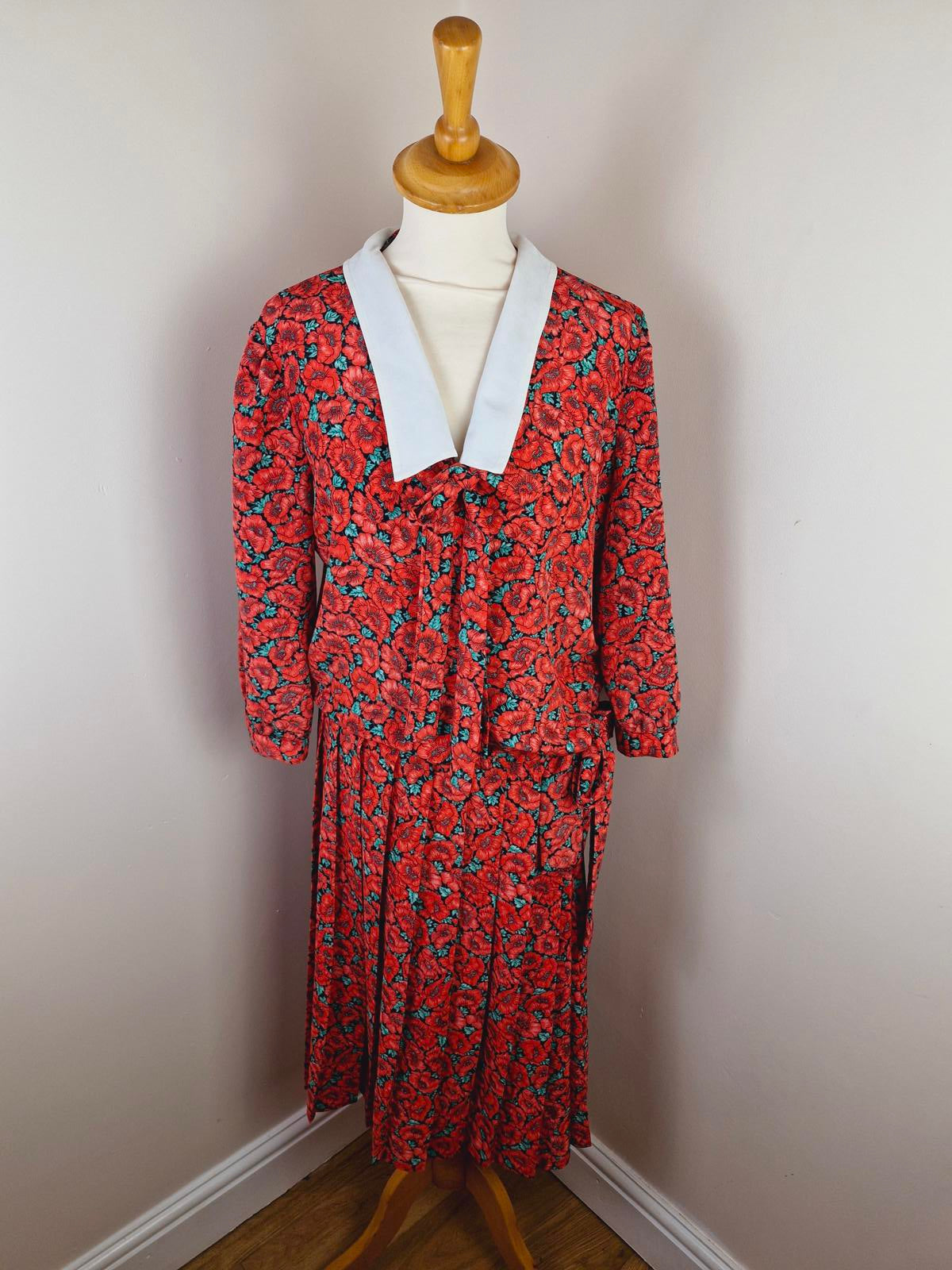 1980s Midi Dress UK14 M L
