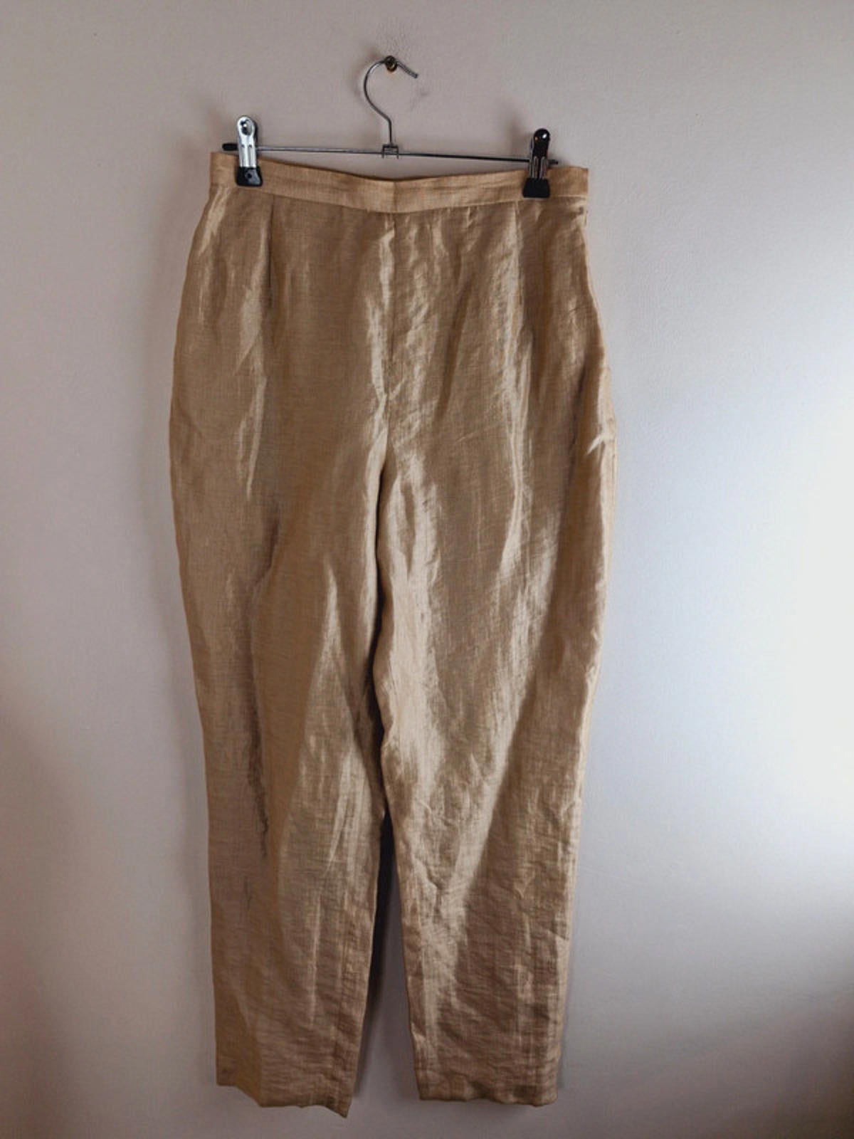 Gold High Waisted Trousers S