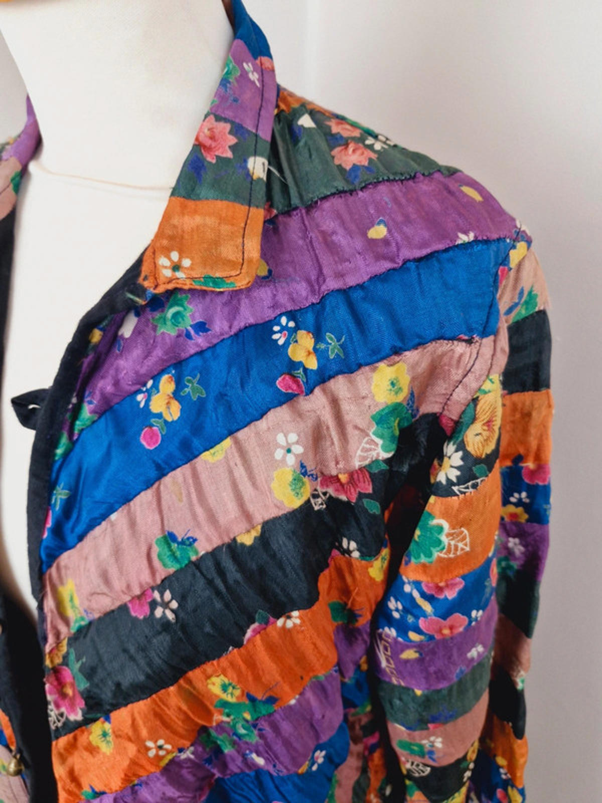 1970s Patchwork Jacket S