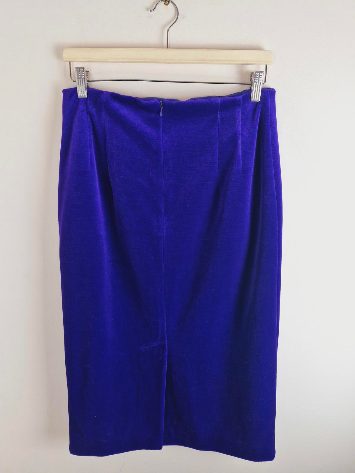 Purple Velvet Skirt M