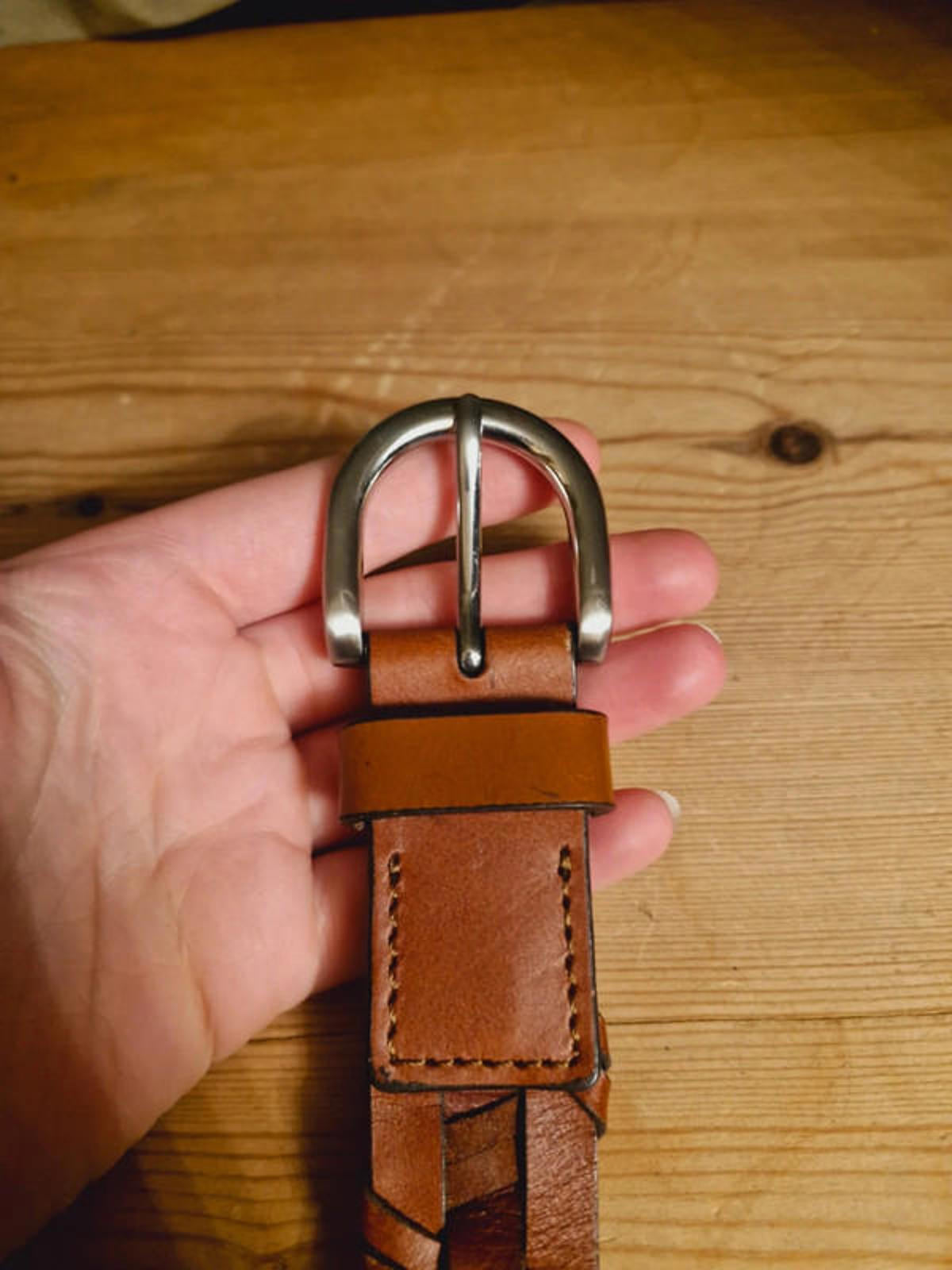 Leather Plaited Belt