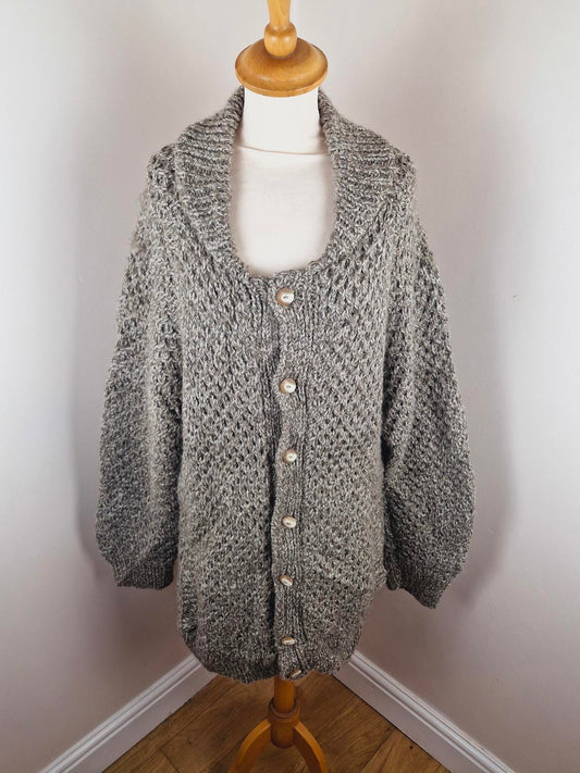 Handknitted Long Cardigan XL XXL