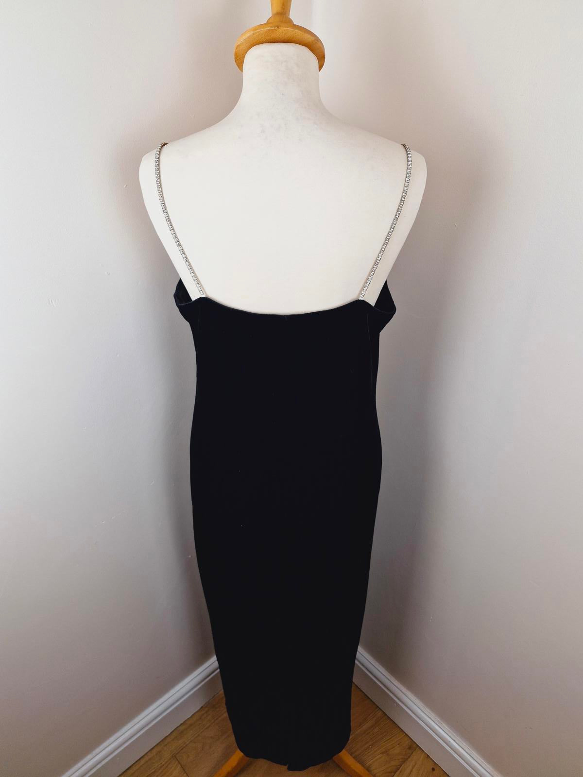 90s Long Velvet Slip Dress M