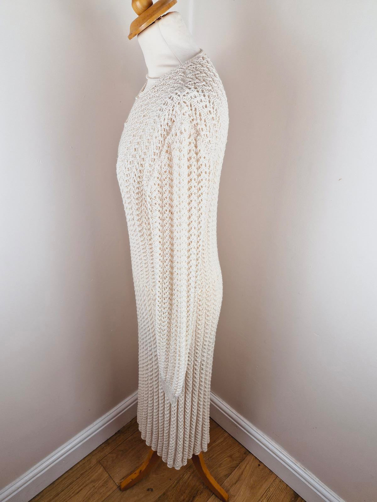 1970s Crochet Dress M