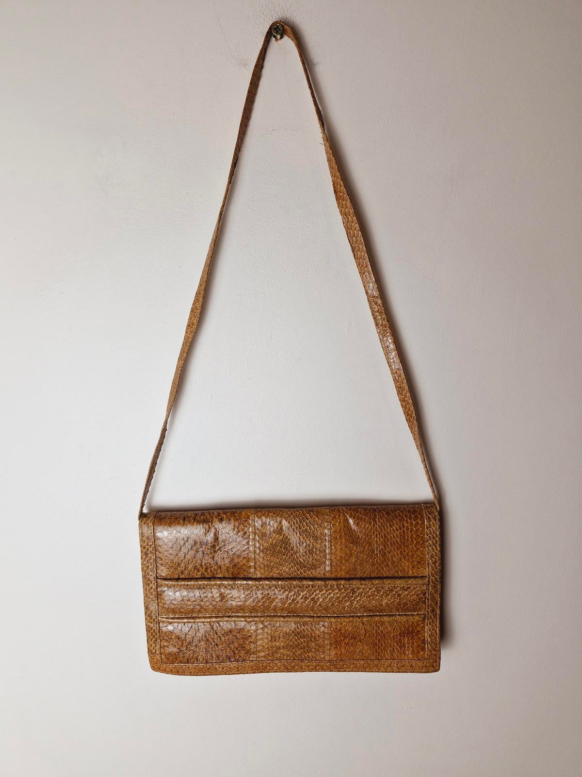 1970s Snakeskin Leather Bag